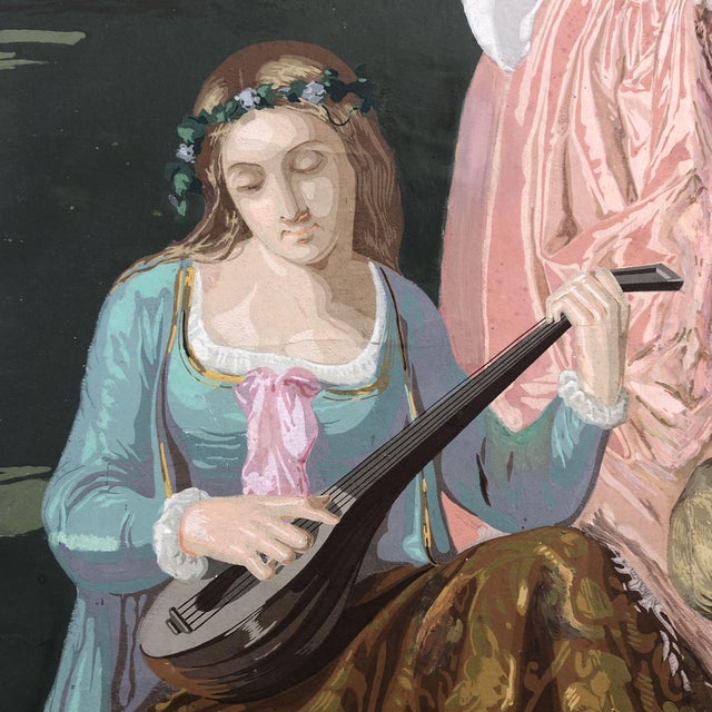 Unknown Artist, Tempera on Cardboard, 1880, Mixed Media For Sale - Image 6 of 16