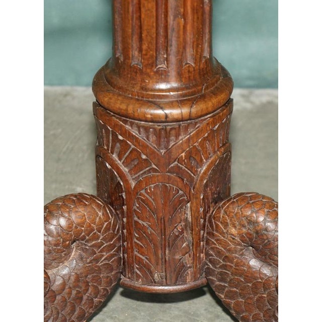 Antique Regency Carved Hardwood 3-Tier Jardinier with Dolphin Supports, 1820 For Sale - Image 6 of 18