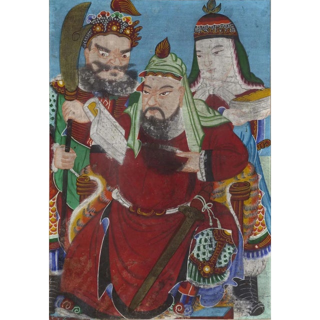 Framed Korean Folk Painting of General Guan Gong For Sale In Atlanta - Image 6 of 9