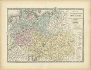 Antique Map of German Empire by Levasseur, 1875