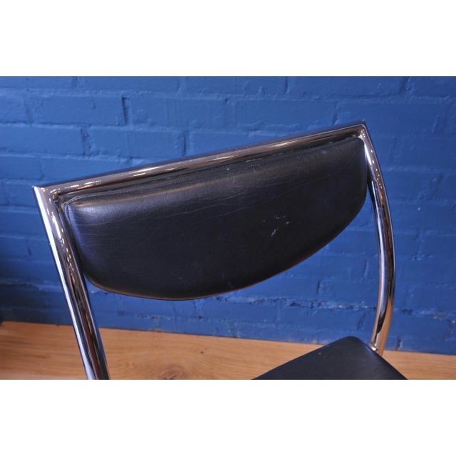 Vintage Modern Desk Chair in Chrome and Leatherette from Zoeftig For Sale - Image 6 of 16
