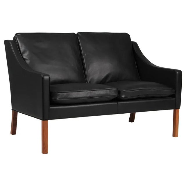 Wood Two-Seat Sofa Model 2208 attributed to Børge Mogensen for Fredericia For Sale - Image 7 of 7