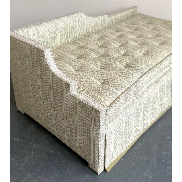 Wood Vintage Boho Charles Beckley Daybed in Grove Brothers “Joanne”: For Sale - Image 7 of 12