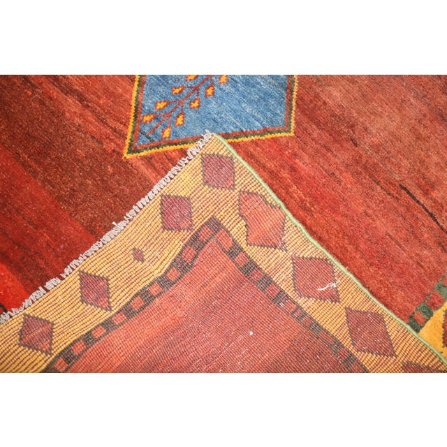 Late 20th Century Late 20th Century Square Persian Gabbeh Rug - 6'5" x 6'6" For Sale - Image 5 of 18