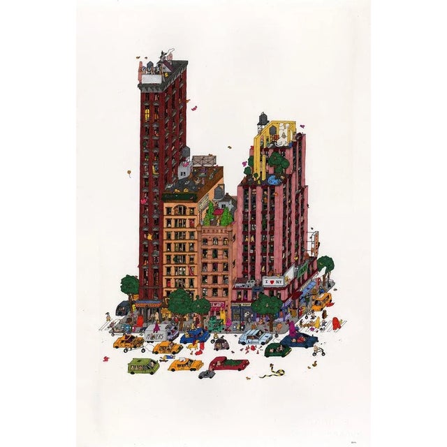 This beautiful intricate, rotring pen and markers on paper, on 350gsm colorset white paper. This piece is framed on a...