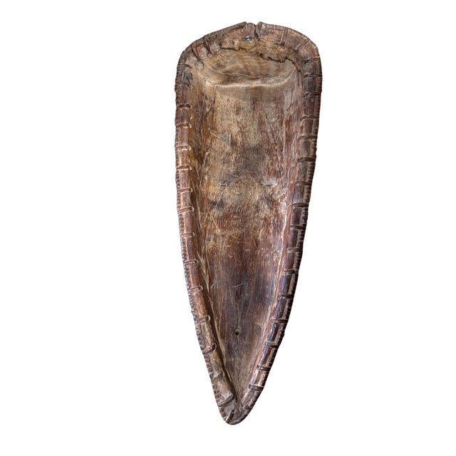 1980s Vintage Large Fang Mask Elongated Face Gabon African Mask 29.5" H For Sale - Image 5 of 5