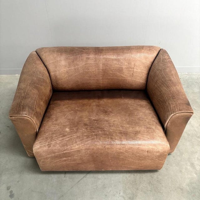 Animal Skin Vintage Swiss DS47 Sofa from de Sede, 1970s For Sale - Image 7 of 13