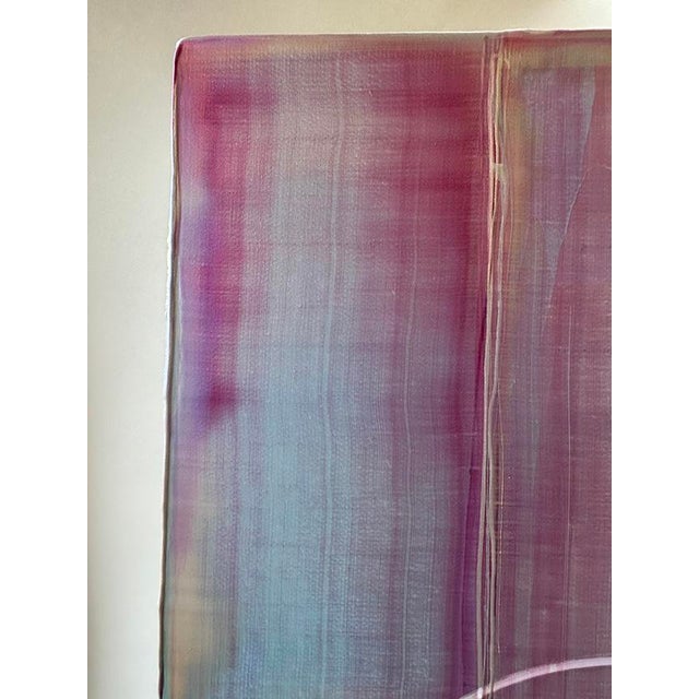 Rebecca Koury "Elemental Landscape" Pink Lavender Large Diptych Contemporary Abstract, Acrylic on Canvas/Panel, Carmel California Art, Back to Basics For Sale In Monterey, CA - Image 6 of 7