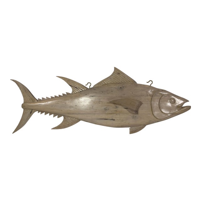 Six Foot Carved Wood Tuna Fish For Sale