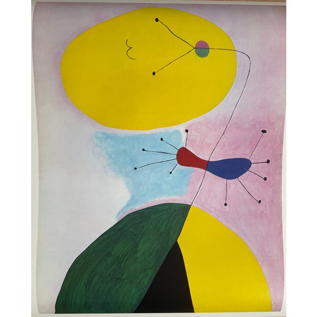 This is a wonderful vintage 1977 art poster featuring Joan Miró’s Portrait (1938), a striking example of the artist’s...