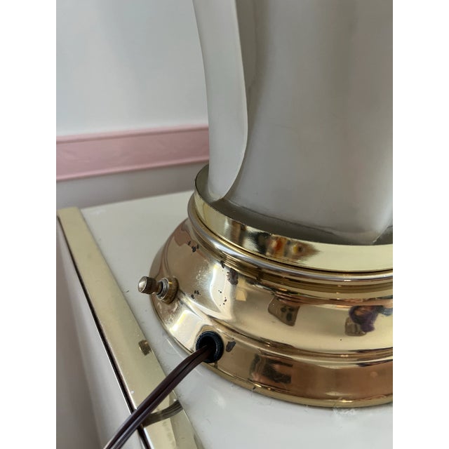 1980 Palm Leaves Table Lamps Rougier Style - a Pair For Sale In New York - Image 6 of 9