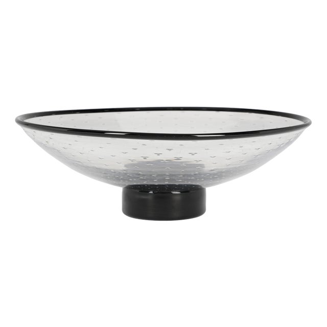Art Deco Modernist Bowl by Gunnel Nyman for Riihimaki / Riihimaen Lasi Oy, 1930s For Sale