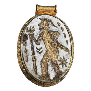 Bochic Curated "Alexander Mocdon" Antique Cameo, Afghanistan 18k Gold & Agate For Sale
