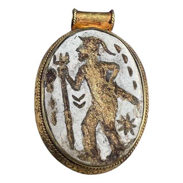 Bochic Curated "Alexander Mocdon" Antique Cameo, Afghanistan 18k Gold & Agate For Sale