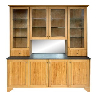 Ray Pirello Studio Maple Wood and Granite Custom Cabinet For Sale