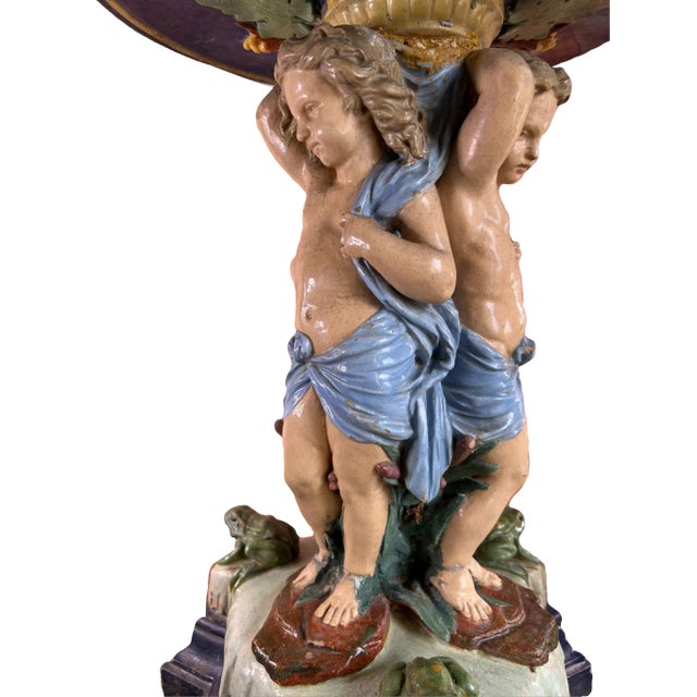 Large Centerpiece with Putti and Frog, 19th Century For Sale - Image 6 of 12