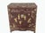 Vintage Chinese Asian Burgundy Lacquer Floral Chinoiserie Cabinet ~ Side Table For Sale - Image 4 of 17