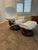 The iconic Stressless lounge chair and matching ottoman in White Leather and Rosewood by Ekornes represent the pinnacle of...