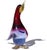 Mid-Century Modern Vintage Murano Sommerso Red Purple Blue Gold Flecks Italian Art Glass Bird Figurine With Original Label For Sale - Image 3 of 10