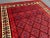1960s Vintage Afghan Hand-Knotted Baluchi Fine Rug — Deep Red Geometric Lattice Design Rug For Sale - Image 5 of 13