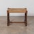 French 1940s French Wood and Woven Bobbin Stool For Sale - Image 3 of 13