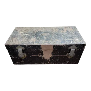 Late 1800s Victorian Military Metal Trunk
