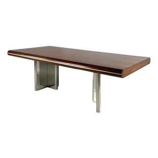 Italian Modern Wooden and Metal Desk by Hans Von Klier for Skipper, 1970s For Sale