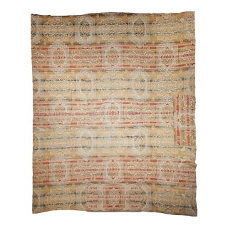 19th Century European Flatwoven Wool Rug, Allover Geometric Design, 9x12 For Sale