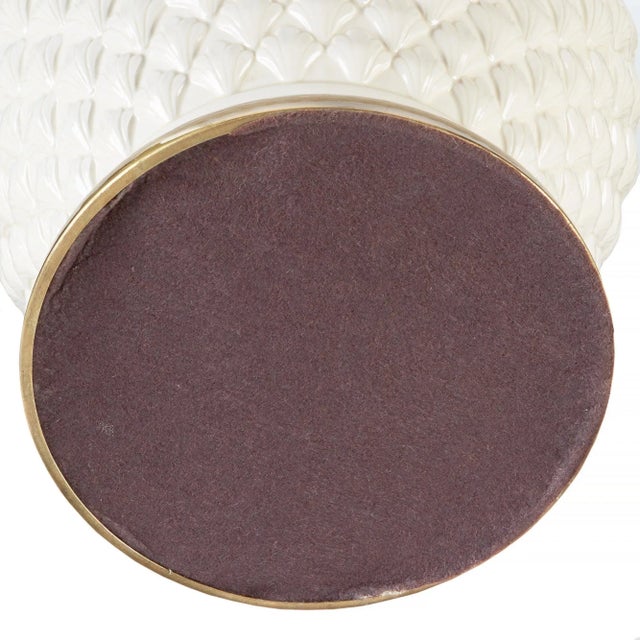 Frederick Cooper White Beehive Table Lamp For Sale - Image 9 of 11