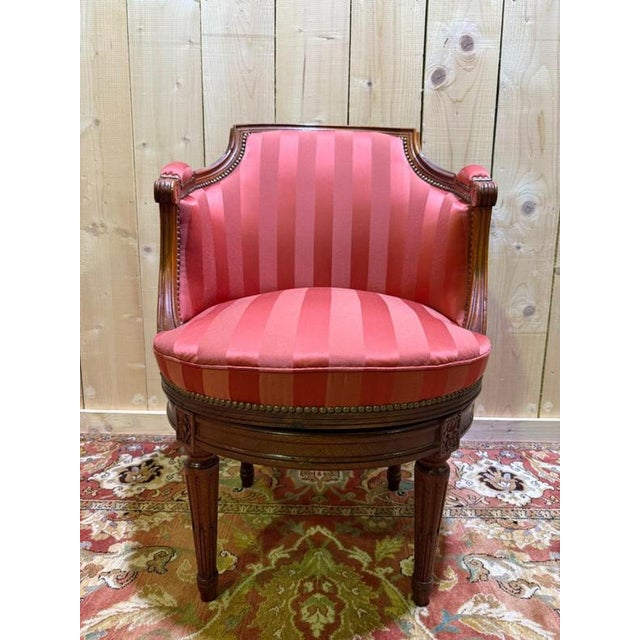 Louis XVI Style Swivel Office Chair For Sale - Image 9 of 9