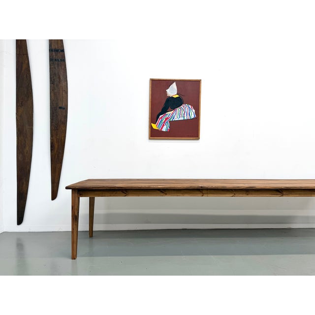 Farmhouse Table in Pine with Spindle Legs, 1950s For Sale - Image 6 of 18