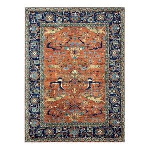 1990s Handwoven Persian Serapi Area Rug 10x14