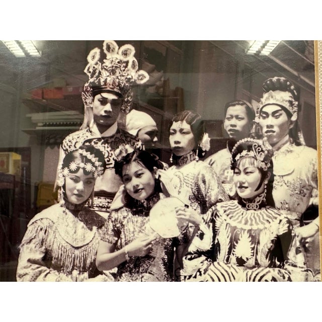 Framed Vintage Black-and-White Photograph of Performers of Chinese Opera For Sale In Los Angeles - Image 6 of 10