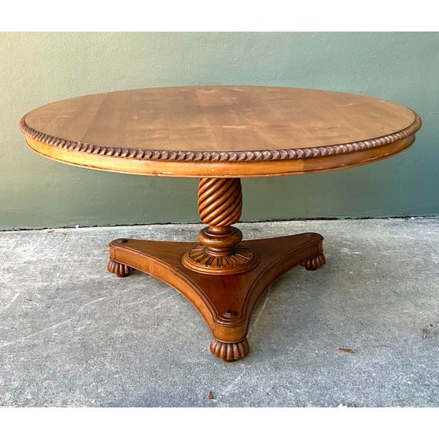 Late 20th Century Vintage Turned Wood Dining Table For Sale - Image 5 of 12