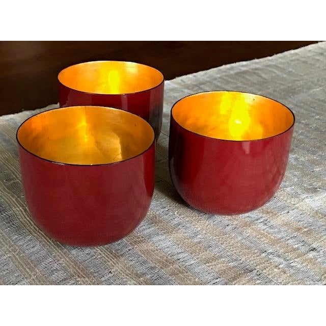 Red Gold Leaf Cup For Sale - Image 4 of 6