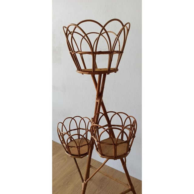 Wicker Plant Stand, 1960s For Sale - Image 3 of 9