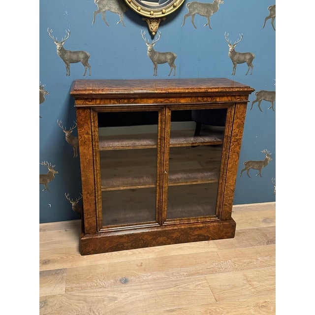 Small Antique Bookcase in Walnut, 1890s For Sale - Image 9 of 17