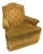 Clayton Marcus Vintage Club Chair in Golden Striped Velvet For Sale