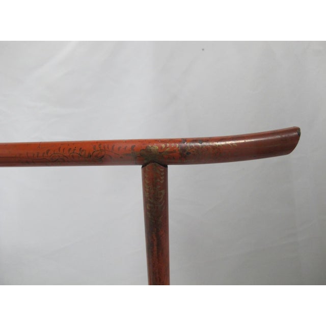 Japanese Lacquer Display Rack With Painted Gilt Chrysanthemum Full Moon Design For Sale In Portland, OR - Image 6 of 10