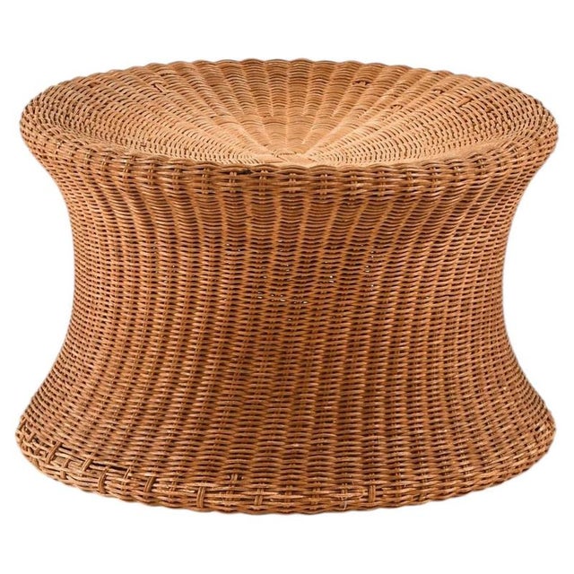 1960s Scandinavian Modern Stool in Rattan attributed to Eero Aarnio, 1960s For Sale - Image 5 of 5