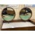 Wood 1970s Dressing Table With 2 Round Mirrors For Sale - Image 7 of 13