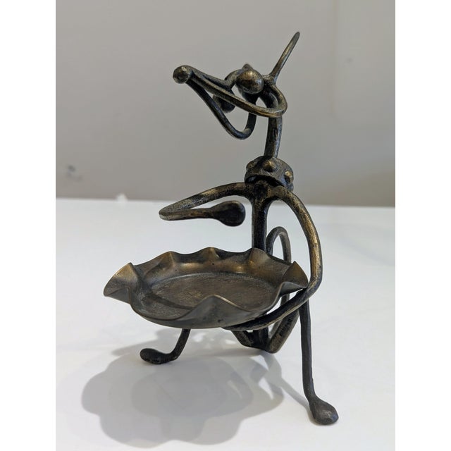 John Josten Wrought Iron Dog Candle Holder Sculpture For Sale - Image 4 of 6