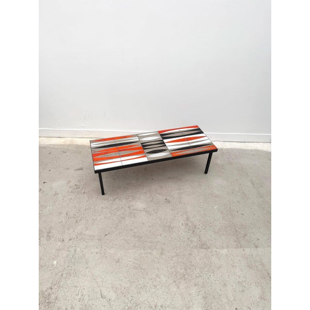 Navette Coffee Table in Ceramic by Roger Capron, 1950 For Sale - Image 9 of 9