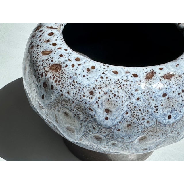 Ceramic Studio Ceramic Vase with Lava Glaze from KTU Unterstab, Langenhessen, Germany, 1960s For Sale - Image 7 of 13