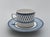 1980s Vista Alegre Balustrade Blue Cup and Saucer For Sale - Image 11 of 12