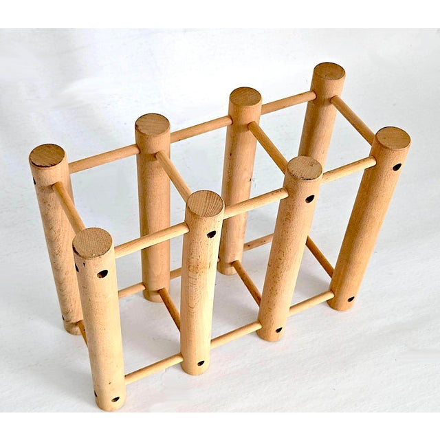 Mid 20th Century Richard Nissen Beechwood Wine Rack For Sale - Image 9 of 10