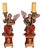 Spanish Baroque Polychrome Angel Torchères on Gilt Pedestals, 1750, Set of 2 For Sale