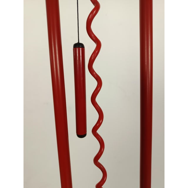 Vintage Red Floor Lamp, 1980s For Sale - Image 12 of 17