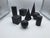 Wooden Geometric-Shape Ornaments in Black Lacquer from Molteni, 1990s, Set of 8 For Sale - Image 12 of 17