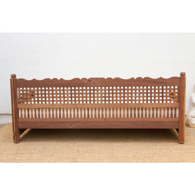 Grand Marrakesh Hand-Carved Mousharabi Daybed For Sale - Image 9 of 10